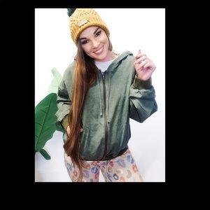 Red Easel zip up hoodie